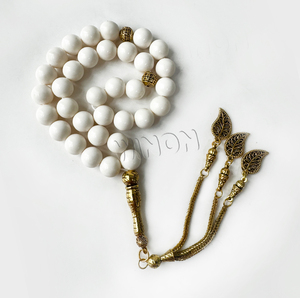 osso di cammello naturale con osso di animale gioiello islamico 10mm 33 perle di preghiera musulmano Ramadan regalo di lusso di fascia alta collezionista di rosario Tasbih - Product Image 1