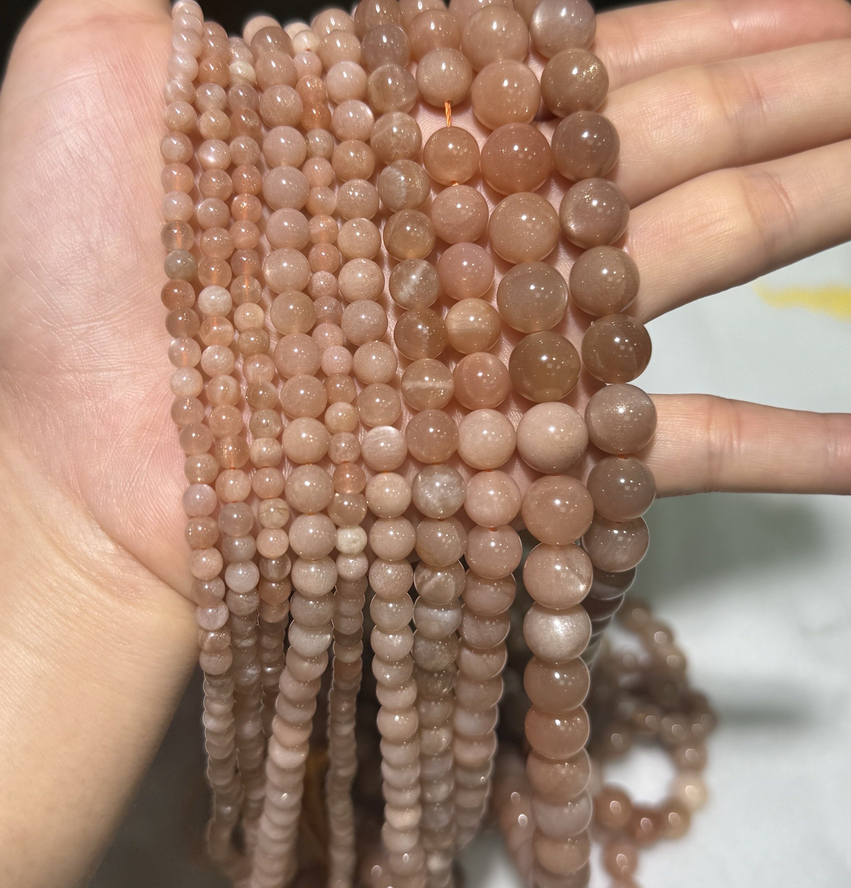 5A Natural Sunstone Beads