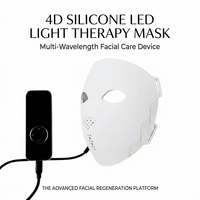 Masque LED en silicone avec 278 perles LED, quatre longueurs d'onde et contrôleur électronique