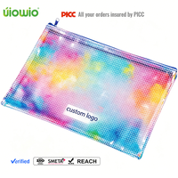 Sacs à fermeture éclair en maille personnalisés UIOWIO pour l'organisation et le rangement, pochettes étanches à fermeture éclair, sacs de classement format lettre pour l'école et les jouets