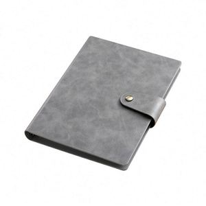 Pu Hard Cover A5 Loose-Leaf Printed Diary with Sponge and Magnetic Closure White Agenda Daily Dated Notebook-Gift - Product Image 1