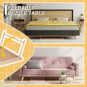 Tablero de rompecabezas de 1500 piezas, mesa de rompecabezas de 34,3 ''x 26,5'' con 4 cajones y cubierta, mesa de juego portátil con patas plegables - Product Image 4
