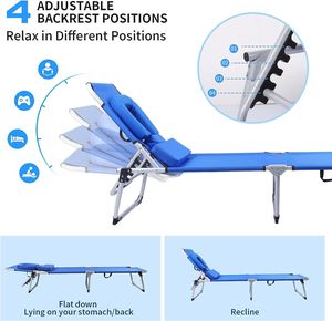 Prezzo di fabbrica schienale regolabile salotto portatile lettino da <span class=keywords><strong>mare</strong></span> pieghevole lettino da spiaggia reclinabile sedie da spiaggia per esterni - Product Image 4