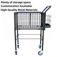 Panier de rangement moderne en métal personnalisé pour balles de tennis, badminton et pickleball, chariot de collection sportive, présentoir pour magasin de détail