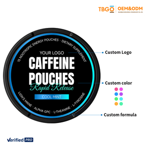 Bolsitas de Energía Nootrópicas Sin Azúcar con Cafeína, Alfa <span class=keywords><strong>GPC</strong></span>, L-Teanina, L-Tirosina y Mentol, Refrescantes, Discretas, Soporte Oral, OEM, ODM - Product Image 1