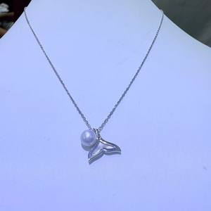 Collar de Perlas de Agua Dulce Naturales de Zhuji, 6-7 mm, Redondas, Impecables, Aurora, Plata S925, Colgante de Cola, Colgantes y Dijes de Moda - Product Image 2