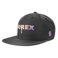 Casquettes de baseball de sport de plein air à bord plat noir personnalisé OEM