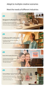 Cho P1 kép Máy khắc laser cho nhà DIY & tạo ra trang trí đá cao su MDF ai-kim loại/da/gỗ/<span class=keywords><strong>CNC</strong></span> - Product Image 5