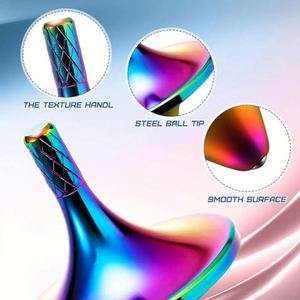 Venta al por mayor: Trompo de metal Inception con logotipo láser personalizado, para aliviar la ansiedad y el estrés, juguete para matar el tiempo y combatir el aburrimiento, color plateado. - Product Image 6