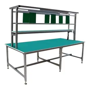 Mesa DE TRABAJO ensamblada al por mayor para embalaje de almacén mesa de trabajo de perfil de aleación de aluminio banco de trabajo de taller