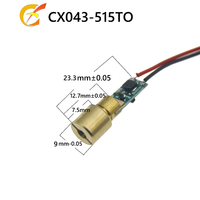 Dioda Laser 9MM Baru 515nm 3-6V 1-30mW Modul Laser Satu Garis Hijau Kualitas Tinggi Umur Pakai Panjang