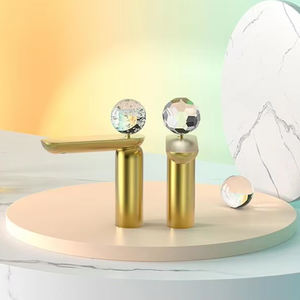 Di lusso di alta qualità di cristallo manico spazzola oro rosa ottone rubinetto di acqua per il lavandino del bagno - Product Image 6