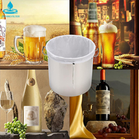Brew Bags Extra grote herbruikbare 250 micron fijnmazige zak voor fruit, cider, appel, druivenwijn, pers, trekkoord, zeven.