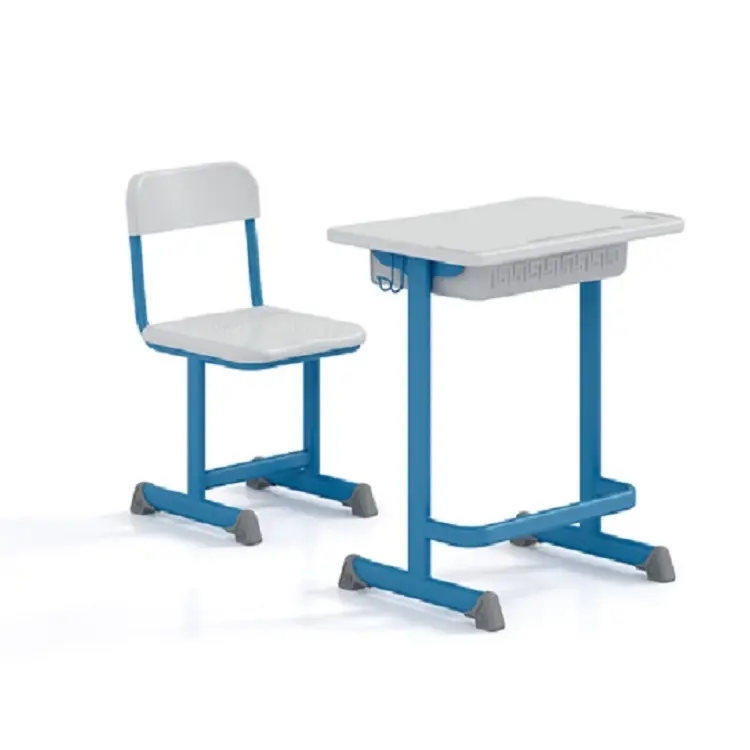 Mobilier de salle de classe Ensembles scolaires Bureau et chaise Université Table de lecture Chaises pour l'éducation Table d'étudiant unique