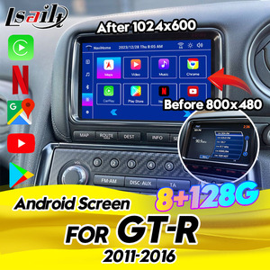 Lsailt Android 13 HD màn hình cho GT-R Gtr R35 2008-2017 CBA dBA OEM nâng cấp với không dây Carplay, <span class=keywords><strong>Youtube</strong></span>, Netflix, khe cắm Sim - Product Image 2