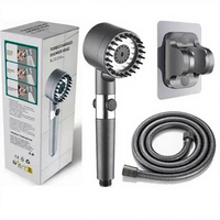 Kits de douche avec filtre à eau et éclairage LED, design luxueux, pomme de douche portable et support mural pour salle de bain