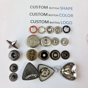 Bouton pression en métal doré écologique personnalisé avec logo pour vêtements, jeans, manteaux, couture, bouton en denim personnalisé pour vêtements - Product Image 5