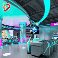 Simulateur de sport à monnayeur pour aire de jeux intérieure, idéal pour écoles et centres commerciaux, construction métallique, capacité 500 kg, marque LJ