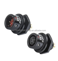Connecteur d'Aviation Étanche IP67 WEIPU SA6, Accessoires pour Applications Énergétiques Nouvelles, PPS, Aluminium Anodisé, Laiton Doré