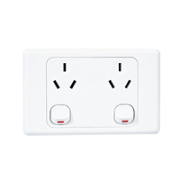Interruptor de Luz de Pared Horizontal Delgado Estándar Australiano SAA, 10A 250V, Fabricante OEM ODM