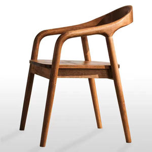 Dining Chair Solid Wood With <b>Backrest</b> Nordic Style For Home Living Room - Product Image 1