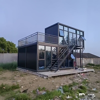 Maison mobile préfabriquée écologique et détachable, mini-maison empilable en conteneur plat, structure en acier, respirante, pour école