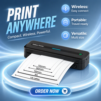 Phomemo M832 A4 Printer Dokumen Thermal Nirkabel Portabel 300DPI Resolusi Tinggi 2600mAh Isi Ulang Tanpa Tinta untuk Bisnis