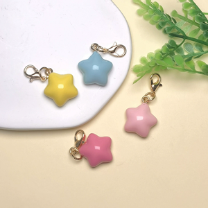 Accesorios Creativos para Manualidades, Llavero con Forma de Estrella, Cadenas para Teléfono, Mini Estrellas de Plástico Coloridas, Colgante para Llavero - Product Image 4