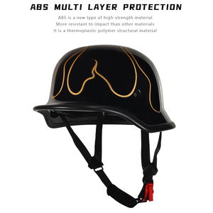 Casco Mezza Faccia Classico Stile Tedesco all'Ingrosso, Design alla Moda <span class=keywords><strong>per</strong></span> <span class=keywords><strong>Moto</strong></span> e Biciclette, Certificato DOT, Alta Qualità - Product Image 2