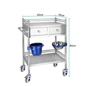 Chariot médical de chariot à médicaments assemblé en acier inoxydable bon marché le plus vendu - Product Image 6