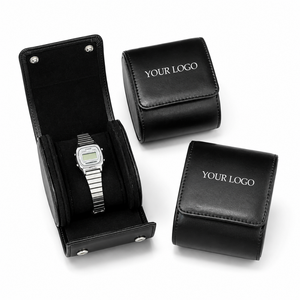 Étui de voyage pour montre en cuir PU de qualité supérieure avec logo personnalisé, boîte de protection pour montre, cadeau d'entreprise, fabricant OEM ODM - Product Image 2