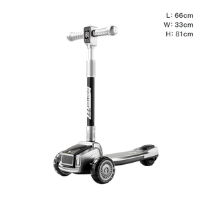 Trottinette pliable Tigerkidjoy avec guidon <span class=keywords><strong>en</strong></span> aluminium réglable <span class=keywords><strong>en</strong></span> hauteur, design à 3 roues pour les enfants de 4 à 12 ans - Product Image 1