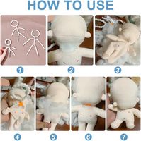 Squelette articulé mobile pour figurine, modèle de corps entier, membres et articulations souples pour la fabrication de peluches et d'artisanat DIY