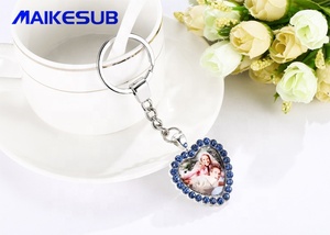 Porte-clés sublimation en forme de cœur pour cadeau de saint-valentin, 100 pièces, pour l'amour - Product Image 5