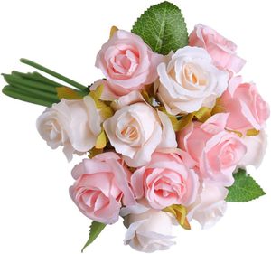 Bouquet de roses artificielles en soie faites à la main, prix d'usine, vente en gros, pour mariage, remise de diplôme, Pâques, Noël, Nouvel An chinois, décoration - Product Image 6