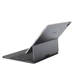 O caso de tablet de teclado sem fio de 360 graus de rotação funciona no ipad pro12.9 ímã ipad teclado de metal retroiluminado bt keybo