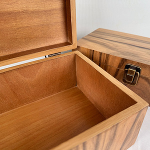 Hộp gỗ trang trí hình chữ nhật bằng gỗ zebrawood, kiểu dáng cổ điển sang trọng, có nắp, đựng đồ trang sức, đồng hồ, xì gà, có thể in logo tùy chỉnh, kích thước nhỏ và lớn. - Product Image 2