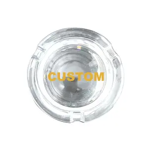 Cendrier en verre cristal avec Logo personnalisé pour Cigarette, accessoires de fumage, vente en gros, cm