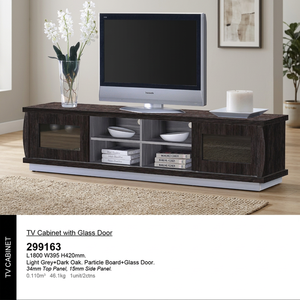 Armario de TV sólido, madera, Metal, pierna, almacenamiento de tablero de partículas moderno, sala de estar, alta durabilidad, 299163, para el hogar, oficina, sala de exposición, Malasia - Product Image 3