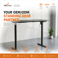Bureau de travail électrique assis-debout à double pieds, moteur unique, hauteur réglable, cadre de bureau, capacité de charge 70 kg - Vente chaude