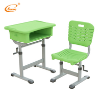 Ensemble chaise et bureau d'étudiant réglable en plastique, mobilier scolaire moderne avec 1 tiroir, pour la maison, le bureau, la chambre, le salon, usage commercial