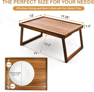 Bandeja de <span class=keywords><strong>Desayuno</strong></span> de Madera Maciza Premium, Escritorio Ergonómico de Madera <span class=keywords><strong>para</strong></span> Laptop, <span class=keywords><strong>para</strong></span> Usar <span class=keywords><strong>en</strong></span> <span class=keywords><strong>la</strong></span> <span class=keywords><strong>Cama</strong></span> y el Sofá - Product Image 2