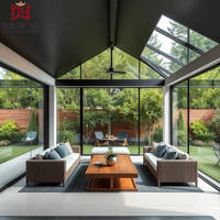 Moderna Terraza Acristalada con Aislamiento Térmico, Marco de Aluminio con Rotura de Puente Térmico, Insonorizada, Jardín de Invierno