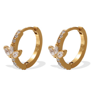 ต่างหูแบบหนีบ ชุบทอง ประดับเพชรซิร์คอนรูปดาว ดีไซน์เก๋สำหรับกระดูกอ่อนหู - Product Image 5