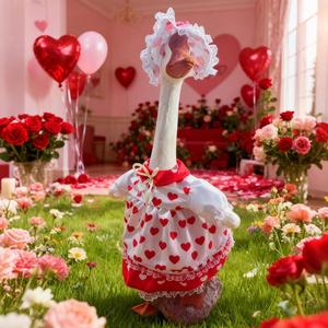 Décoration de jardin portable en polyester en forme de canard et d'oie de 23 pouces pour animaux de compagnie - Product Image 1
