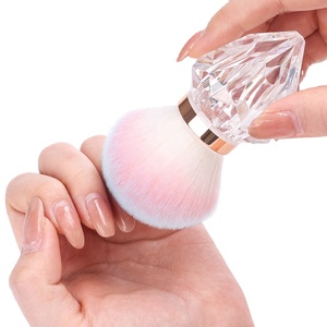 Pinceau de maquillage et de démaquillage en poudre, design conique, doux et confortable, pour le nettoyage des cosmétiques, personnalisé, rose, pour la poussière des ongles, qualité supérieure, en promotion - Product Image 2