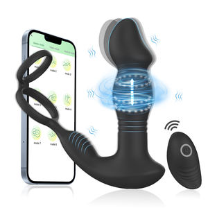 Ylove <span class=keywords><strong>Plug</strong></span> <span class=keywords><strong>Anal</strong></span> Confortable en Silicone avec Double Anneau Pénien vibrant et Perles Anales Jouet Sexuel pour Homme pour Augmenter le Plaisir Sexuel - Product Image 1