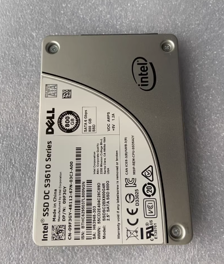 09F3GY  DC S3610 Series SSDSC2BX800G4R 800GB 2.5 Inch SATA3 SSD 9F3GY
