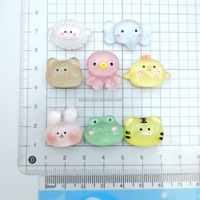 Artecho Résine cartoon animal Dos Plat Résine Charmes Cabochon Pour Diy Mobile Téléphone Pince À Cheveux Porte-clés Décoration Artisanat