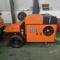 Pompe à béton portable MECHPRO à moteur diesel compact, débit de 8 m³/h, moment de charge élevé, portée horizontale de 50 m, verticale de 25 m